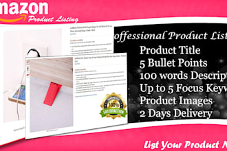 do professional amazon listing for your products  and images