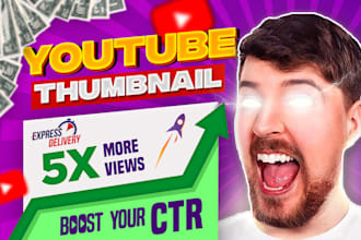 design an eye catchy youtube thumbnail