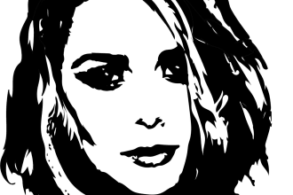 make black and white vector silhouette