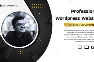 design website personal, portfolio, business, wordpress elementor, builder