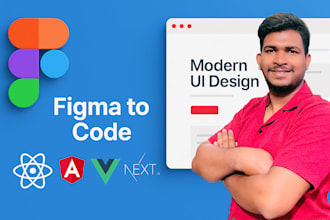convert figma design into react, angular, vue, nextjs