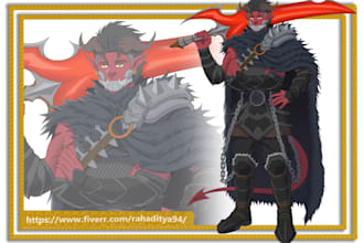 draw your dnd campaign, wow, or ttrpg character design