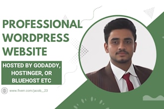 create a godaddy or hostinger or bluehost website