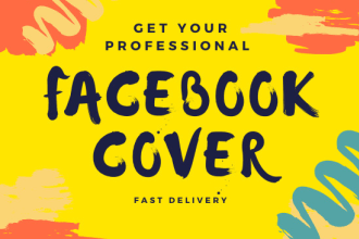 create a professional facebook background or cover for you