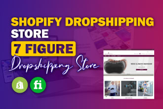 do shopify dropshipping store, shopify store design, redesign, shopify website