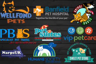 do creative pet, veterinary, animal and dog logo design