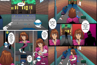 create comic book and custom illustration