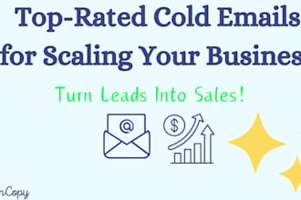 do cold email copywriting for lead generation and sales