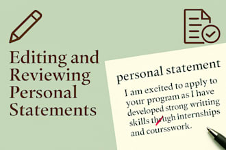review and edit your personal statement