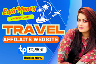 create travel affiliate website for passive income