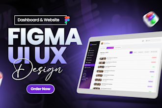 do website and dashboard UI UX design in figma