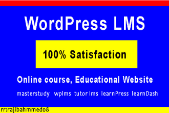 create a wordpress lms website for online course education