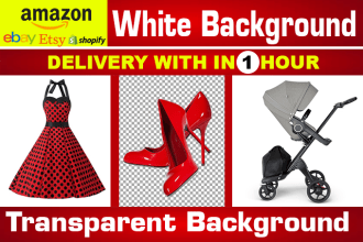 do cut out images with transparent or white background