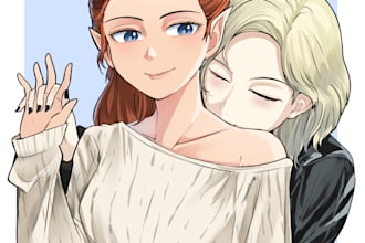 draw anime couple illustration