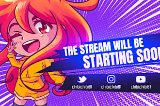 create, brb, starting soon, offline screens  for twitch