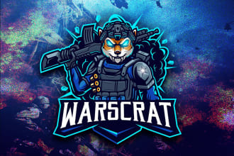 design a mascot logo for twitch, gaming, or sports teams