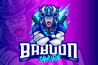 do unique mascot logo design for sports, esports, twitch, gaming