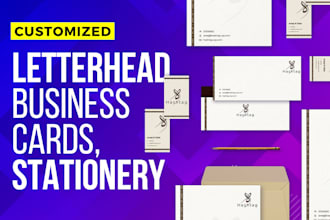 design business card, letterhead and brand stationery items