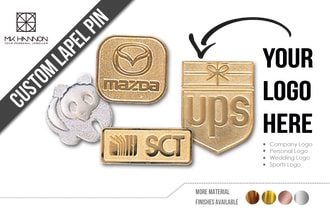 make company logo into custom lapel pin, wedding gift, employee, or client gift