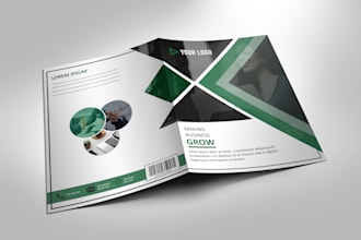 design a modern, cooperate presentation folder for you in 24hours