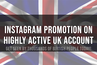 do instagram promotion shoutout on 100k UK followers