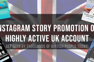 do instagram story promotion shoutout on 100k UK followers
