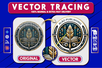 vectorize logo, convert raster to vector, redraw and vector tracing