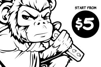 draw vector  line art in black and white