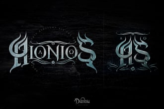 design a heavy, thrash, power, symphonic metal logo band