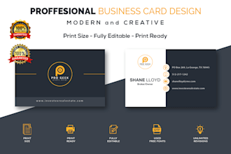 design business card, letterhead and stationary items