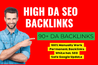build HQ SEO backlinks dofollow high da authority link building service