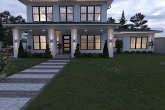 create 3d exterior home renderings