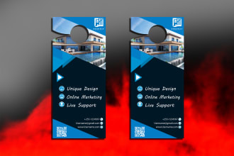 design attractive door hanger or rack card for you