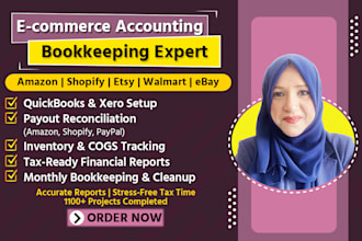 provide bookkeeping service for amazon shopify and ebay
