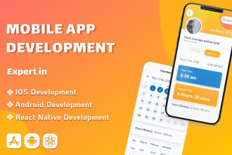 create app as react native app developer for android and ios app development