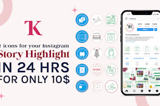 design amazing instagram story highlight cover icons