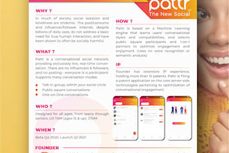 design one pager flyer and poster