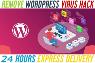 do wordpress security, remove malware in 24hrs