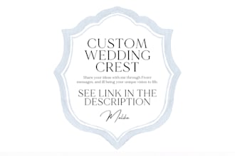custom watercolor floral wedding crests