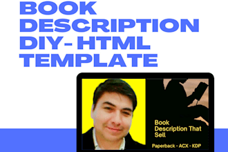 a ready made HTML template for amazon kdp kindle description