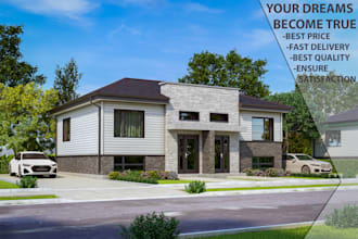 design exteriors and create impressive 3d renders visuals