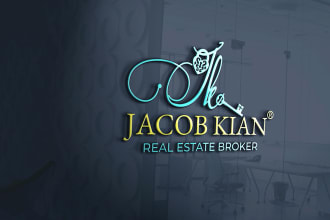 design real estate logo or realtor business signature