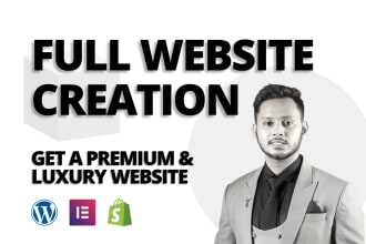 website design and build a complete premium full website creation with SEO