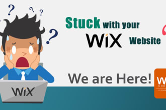 create a wix website, fix issues or redesign