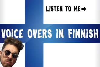 record professional male voice over in finnish