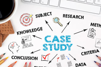 write a business case study for your business and education