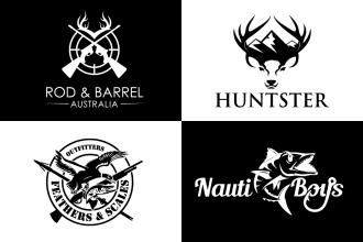 design hunting and fishing logo