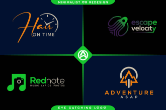 do elegant minimalist logo design or redesign
