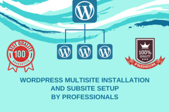 install wordpress multisite and setup subsites