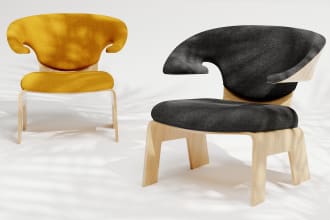 do realistic 3d modeling and rendering of furniture designs